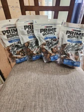 4 Packs 104 Chews Purina Prime Bones Mini Knotted Chew W/real Duck Rawhide Free