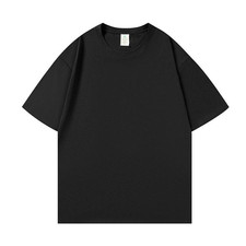 200G Exotic Cotton Black Plain T-Shirt with Neck Tag: Size S - 3XL
