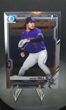 Jaden Hill - 2021 Bowman Chrome 1st - #BDC-142 - Prospect Colorado Rockies
