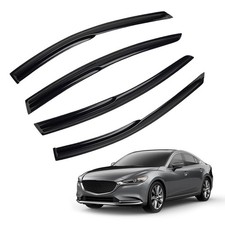 Mazda 6 2014-2021 MXSAG 4pc Wavy MU Style Dark Smoke Window Visors