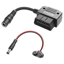 16Pin OBD2 Memory Saver AC/9V Vehicle Battery Replacement Tool 30cm/11.8 Inch