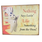 Pillsbury Doughboy "Nothing Says Lovin'" Vintage Style Metal Tin Sign Bakery