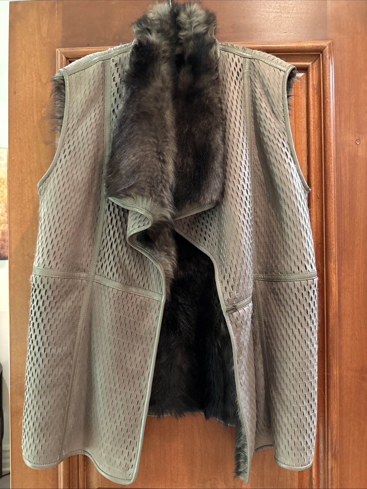 Luxury Escada Fur Coat with Leather Lining Was $2500