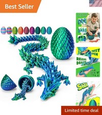 12" 3D Printed Dragon Egg Toy - Magical Stocking Stuffer for Kids 3-12