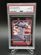 1997 Bowman Ken Griffey Jr PSA 10 Gem Mint Mariners Card #16 Very Low Pop 33