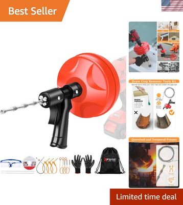 #ad Upgraded 35 FT Drain Snake 14 in 1 Tool for Effortless Sink and Drain Clearing $59.99