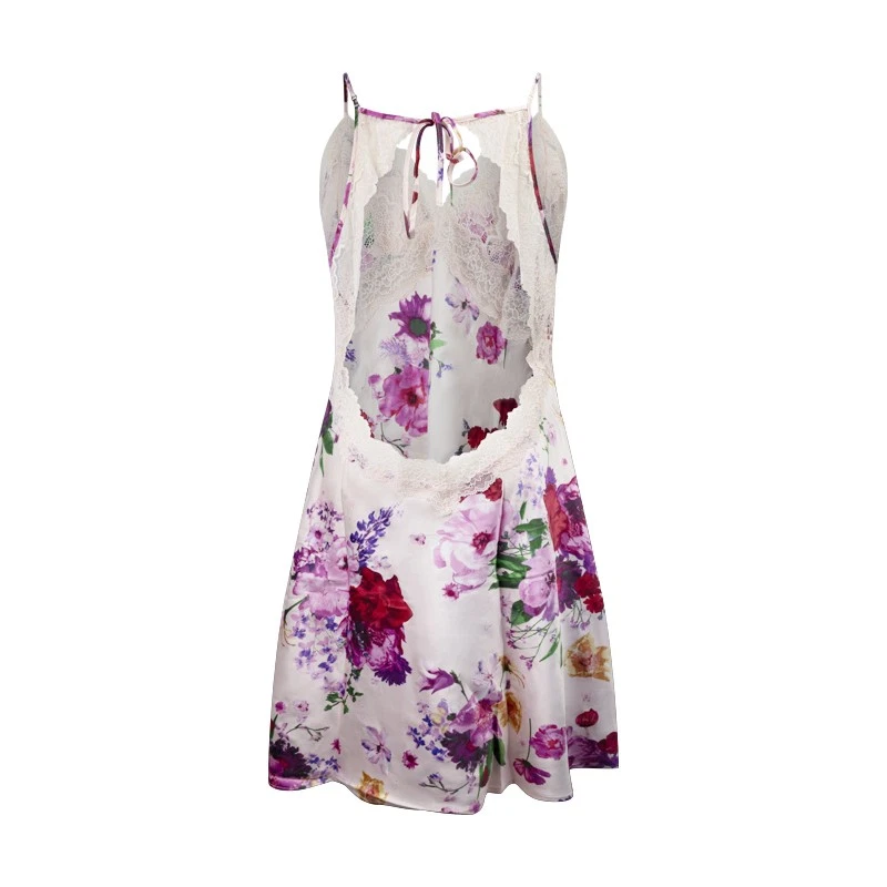 UNDERCOVER Abito Victoria's Secret raso slip rosa fiori di mezzanotte x grande donna