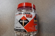 Rubi Tools Spacers 1/16 In. (8 Jars - 8000 Pcs.) LOT of 8