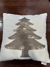 Stratford Home Tree Sequin Cushion 18x18