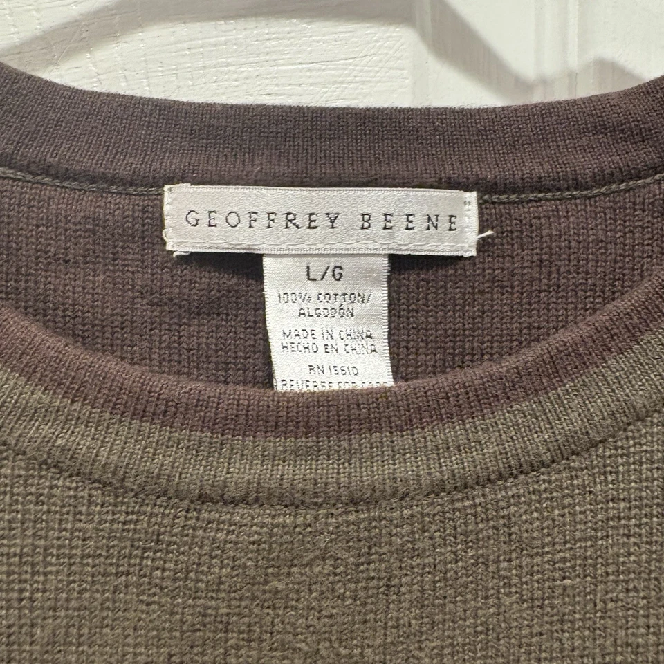 Vintage Geoffrey Beene Brown 100% Cotton Sweater - Size Large - Image 2 of 4