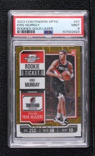 2023 Contenders Optic Rookies Gold Lazer Prizm 2/2 Kris Murray PSA 9 MINT 1qd2