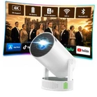 Mini Projector with WiFi and Bluetooth, Portable Projector with Built-in white