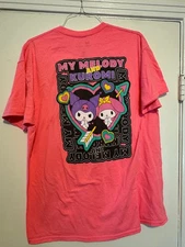 My Melody & Kuromi Pink T-shirt XL Sanrio Cotton