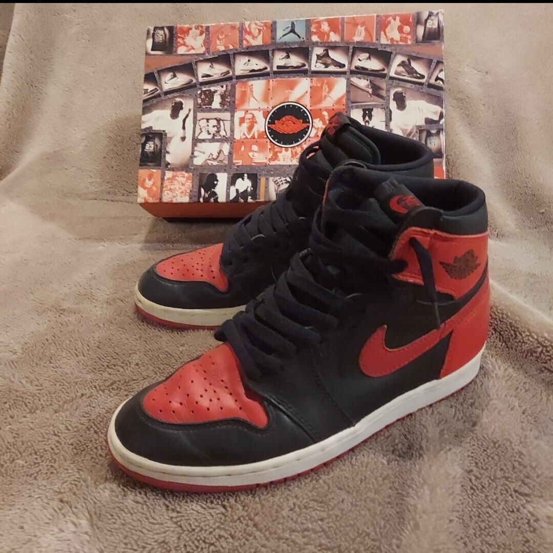 Nike Air Jordan 1 Retro High Bred US9 w/Box 1994 Vintage Nike Air Jordan 1 Retro High Bred US9 w/Box 1994 Vintage