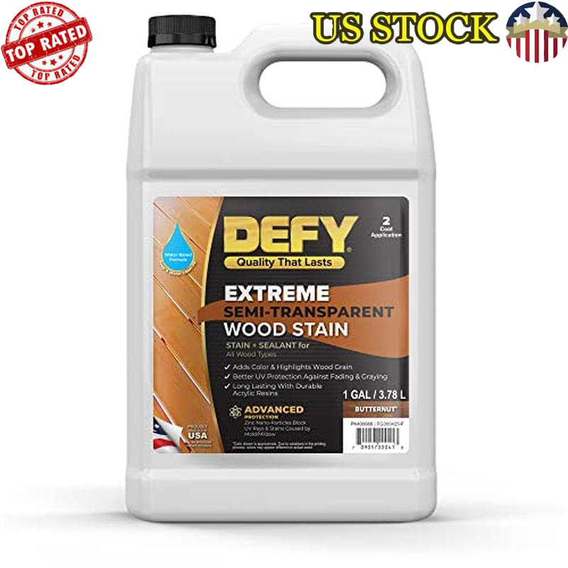 UV Protection Waterproof Wood Stain Durable Clear Finish Easy Apply Outdoor Use