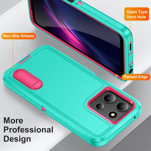 Funda de teléfono 3 en 1 de alta resistencia con soporte para Moto G Play/Power 5G 2025/G 5G 2025 - Imagen 54 de 98