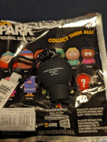 *Goth Kid* South Park Figural 3D Monogram Bag Clip Exclusive - Picture 2 of 2