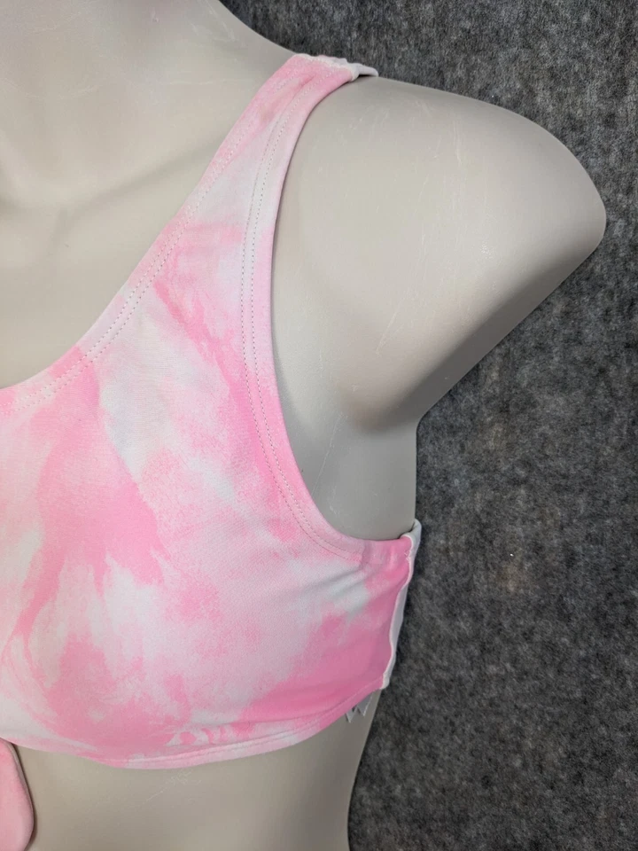 Старый темно-синий бикини купальник женщин 16 XXL 2 изделия розовый белый акварель галстук деталь - Изображение 2 из 4