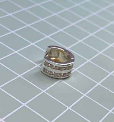 Qualität Huggle [ 925 Sterling Silber & Zirkonia] Stck 1 (12,01 mm)