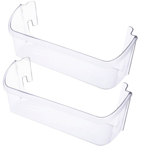  2pc Frigidaire Kenmore Door Bin Refrigerator Clear Shelf Bucket 240323002   - Picture 1 of 1