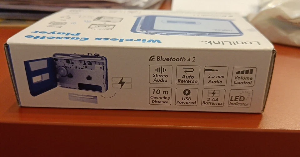 Logilink Lettore a Cassette Bluetooth V4.2 Senza Fili Wireless - Immagine 3 di 3