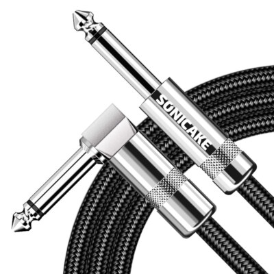 SONICAKE 3m/10ft E-Gitarre Lead Kabel Kabel Für Amp Pedale Instrument SCHWARZ
