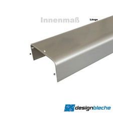 Edelstahl 2mm Blank U-Profil v2a Abdeckprofil für Verkleidungen Einfassprofil 