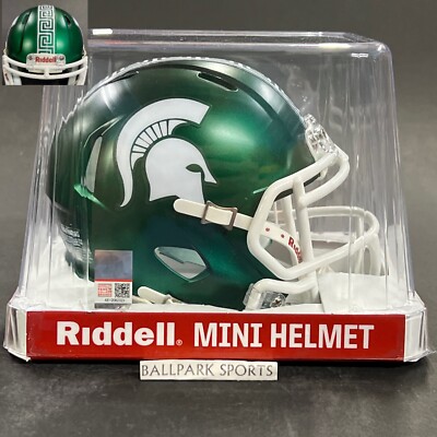 Michigan State Spartans Speed Mini Helmet Riddell NCAA Satin Green New!