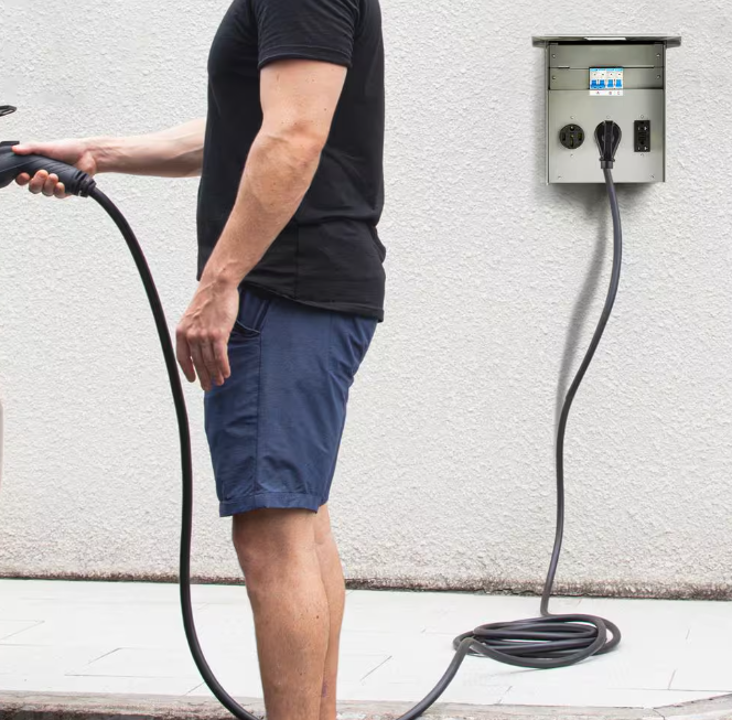 VEVOR 20/30/50A Temporary RV Power Outlet Box Electrical Outdoor