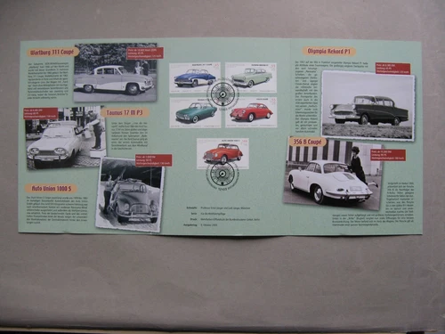 GERMANY BRD, spec issue FDC 2003, cars  ao Porche 356B Opel Ford Taunus Wartburg
