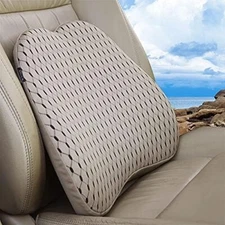 Memory Foam Lumbar Support Pillow - Back Cushion for Car Seat Office Chair Sofa
