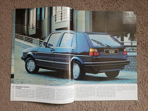 VW VOLKSWAGEN GOLF SALES SHOWROOM BROCHURE 1986 - Picture 3 of 8