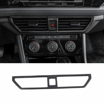 ABS Carbon Fiber Central Console Air Vent Trim For Volkswagen Jetta Mk7 2019-21