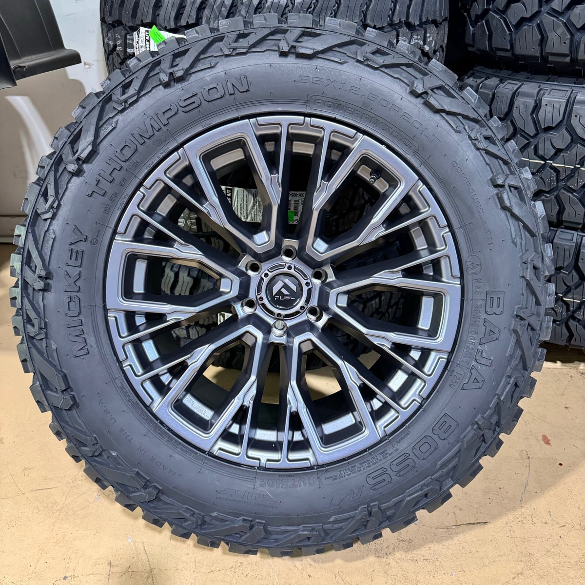 20x10 Fuel Rebar Gray Wheels 35