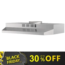 30 in Under Cabinet Range Hood 230CFM Ducted/Ductless Stainless Steel Super Slim