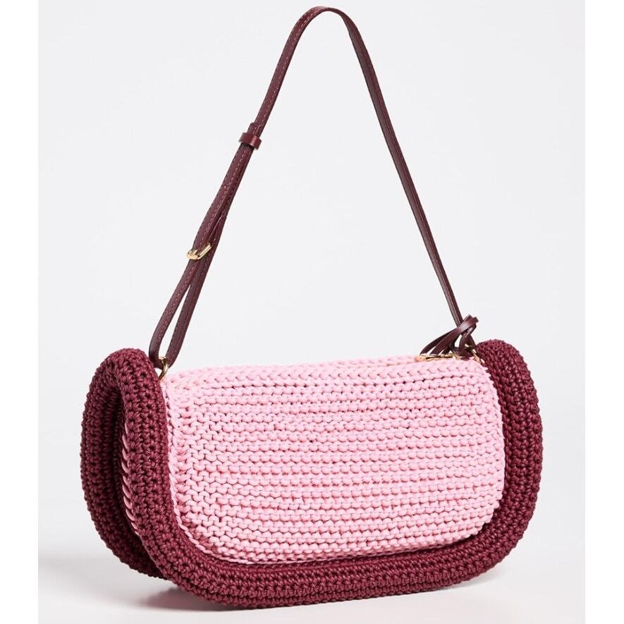 JW Anderson The Bumper 15 Bag in Pink/Burgundy - Main Image