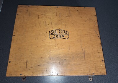 Carl Zeiss Jena - Historischer Holzkasten zur Aufbewahrung v. Punktal Gläsern