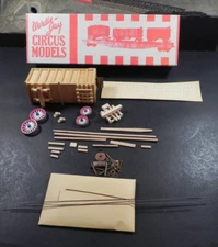 WARDIE-JAY (Wood)  SIDE SHOW Canvas Wagon O GAUGE/ "PARTIALLY BUILT"