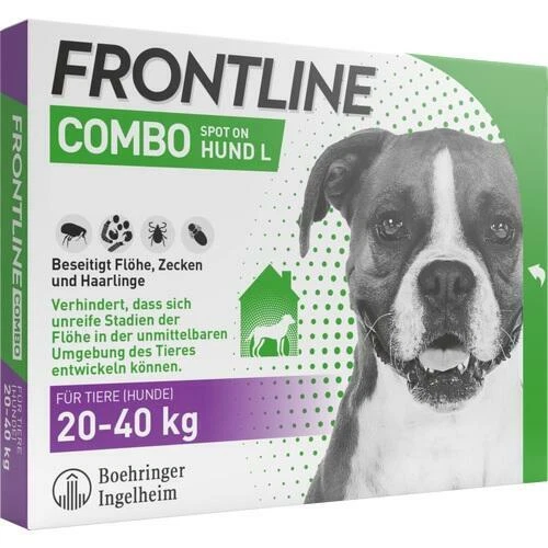 BOEHRINGER INGELHEIM VETMEDICA GMBH FRONTLINE Combo Spot on für große Hunde L 20 - 40 kg 3 Pipetten ,PZN 17558605