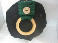 Crochet Kitchen Towel Wood Ring Holder Gift Idea