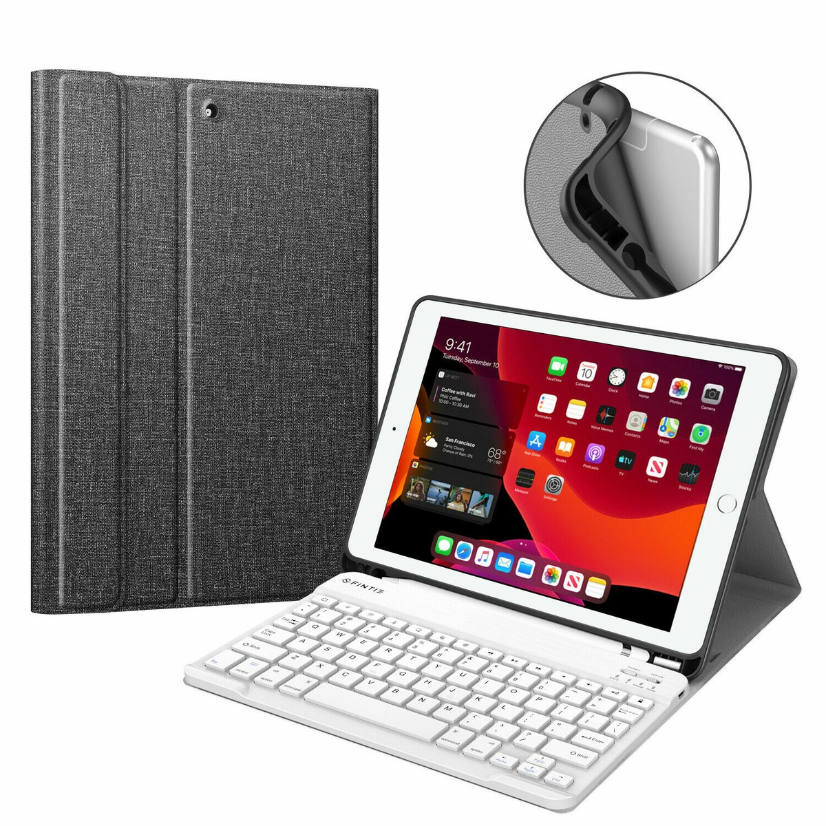 Scrivi In Piedi Custodia Antiurto Per IPad 7a/8a/9a Generazione Con Maniglia E Supporto - Ideale Per Bambini Custodia Heavy Duty Ipad - Foto 12