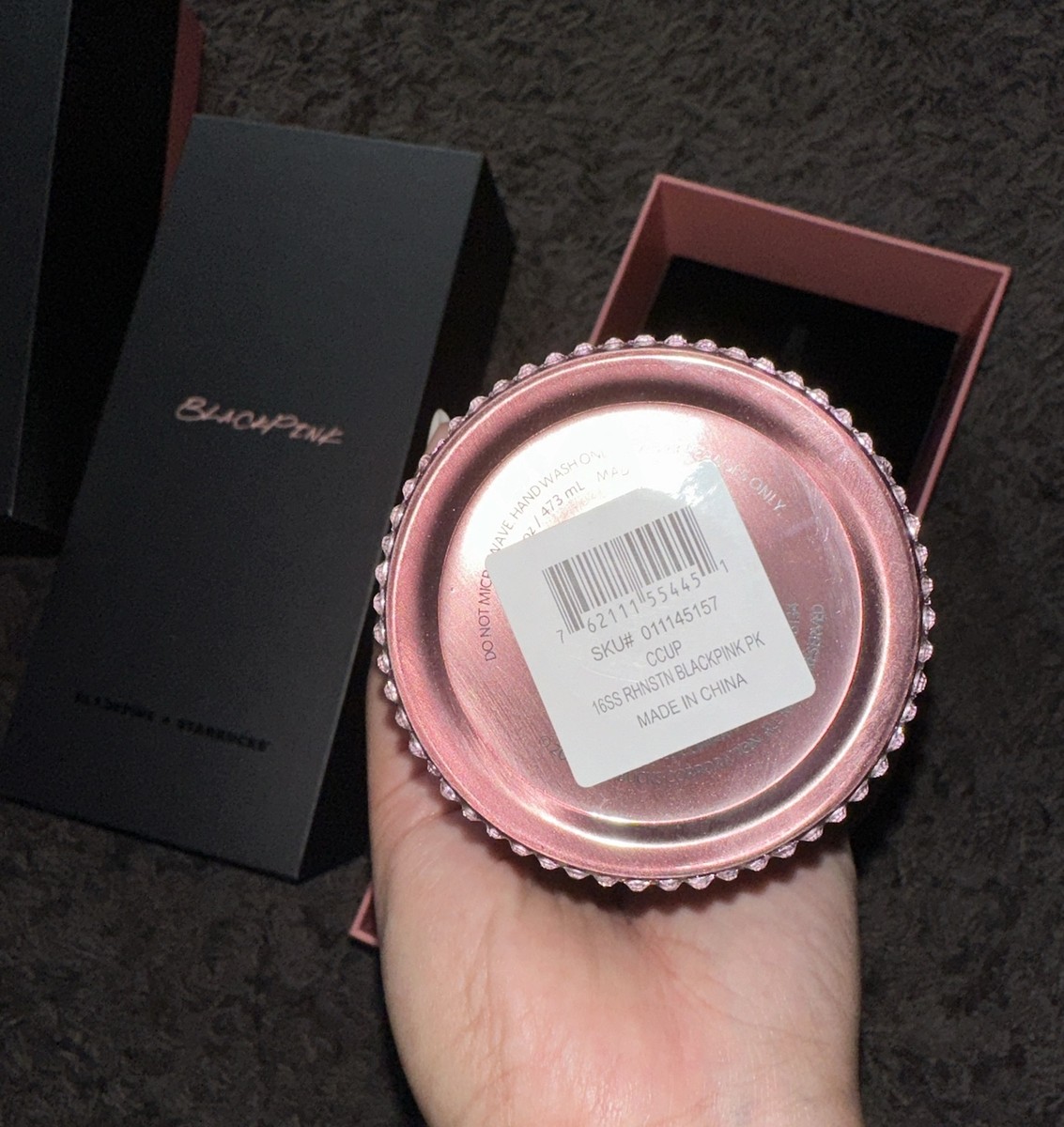 2023 Starbucks x Blackpink Rhinestone Bling Rose Gold Tumbler