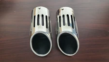 1971 B-body Black Slotted (Machine Gun Style) Exhaust Tips
