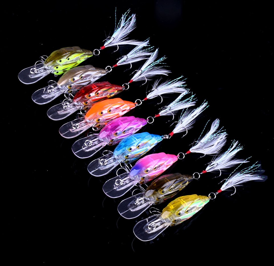 Lot De 10 Leurres De Pêche Mako Crankbait – 7cm/15g, VMC, Eau Douce/Mer