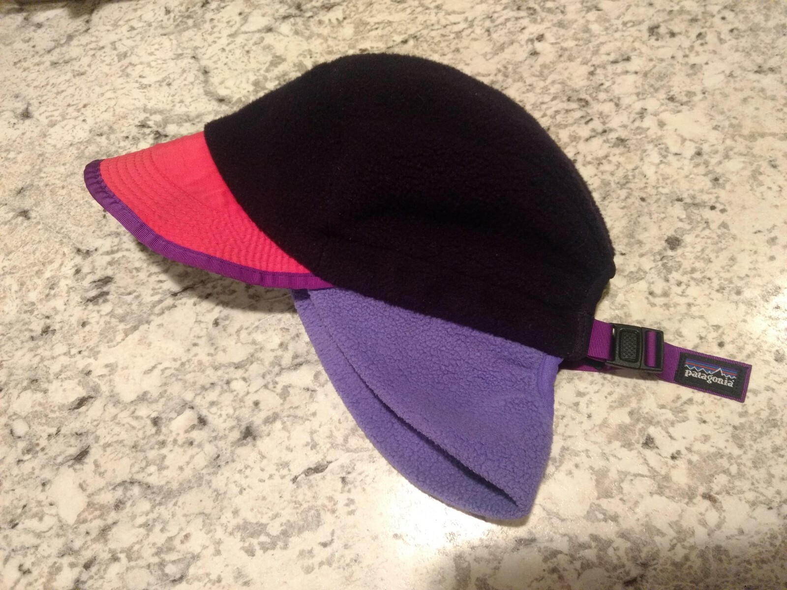 Vtg Patagonia Fleece Hat Duck Bill Ear 