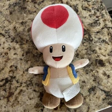 Nintendo Super Mario Bros. 8" Toad Plush Red