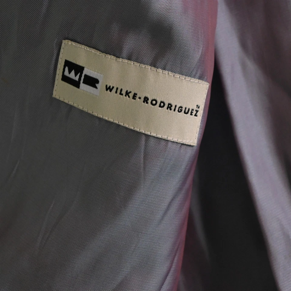 Wilke Rodriguez 42L 34x32 Negro Lana Hombre Chaqueta Pantalones Traje Foto 4 de 4