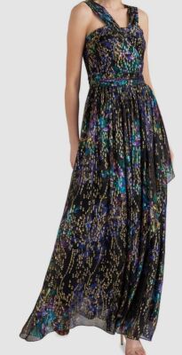 shoshanna halter maxi dress Floral Embroidered Halter Maxi Dress