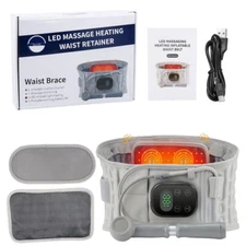 Decompression Back Belt Red Light Heating Massage Braces Back Pain Lower Lumbar
