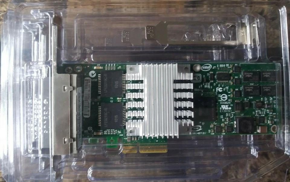 NEW INTEL PRO/1000PT EXPI9404PTL QUAD PORT ETHERNET NIC 39Y6138 w/BOTH BRACKETS - Image 4 of 4